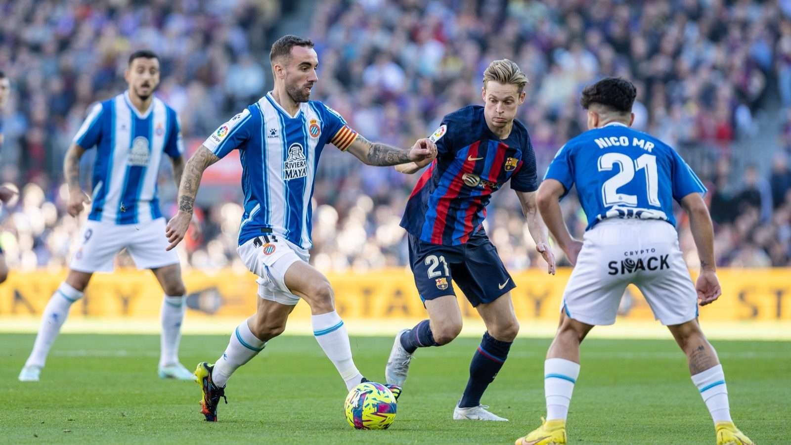sergi darder nico melamed barça espanyol laliga santander 2022 23