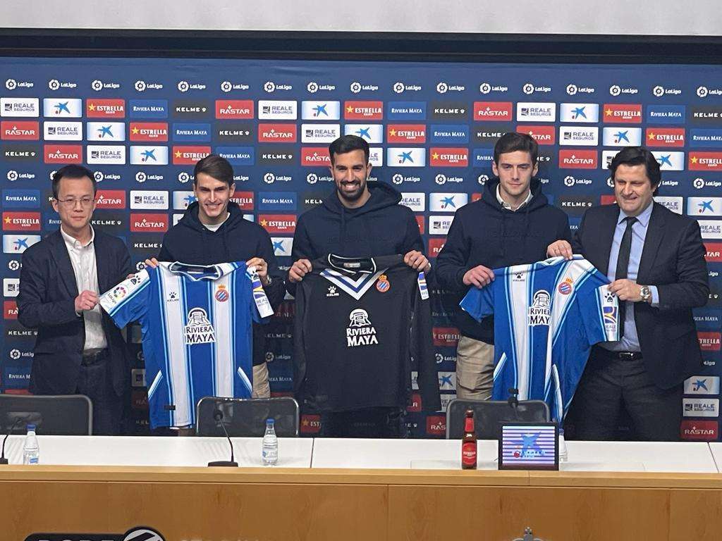 Gragera, un fichaje que ya no encaja en el Espanyol: historia de una desconexión 2 jose gragera denis suarez fernando pacheco presentacion espanyol