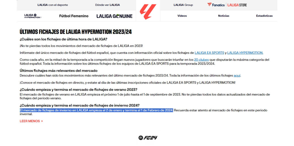 fecha mercado fichajes