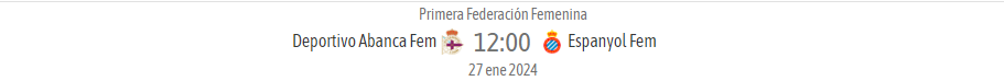 Análisis | El Espanyol Femenino ya es líder de la Primera RFEF 4 horario partido rc deportivo abanca espanyol femenino sabado 27 de enero 12 horas estadio riazor