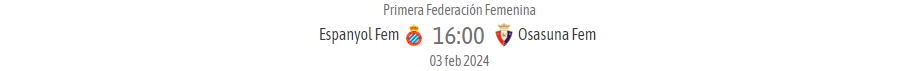 partido espanyol femenino osasuna fem ce dani jarque horario