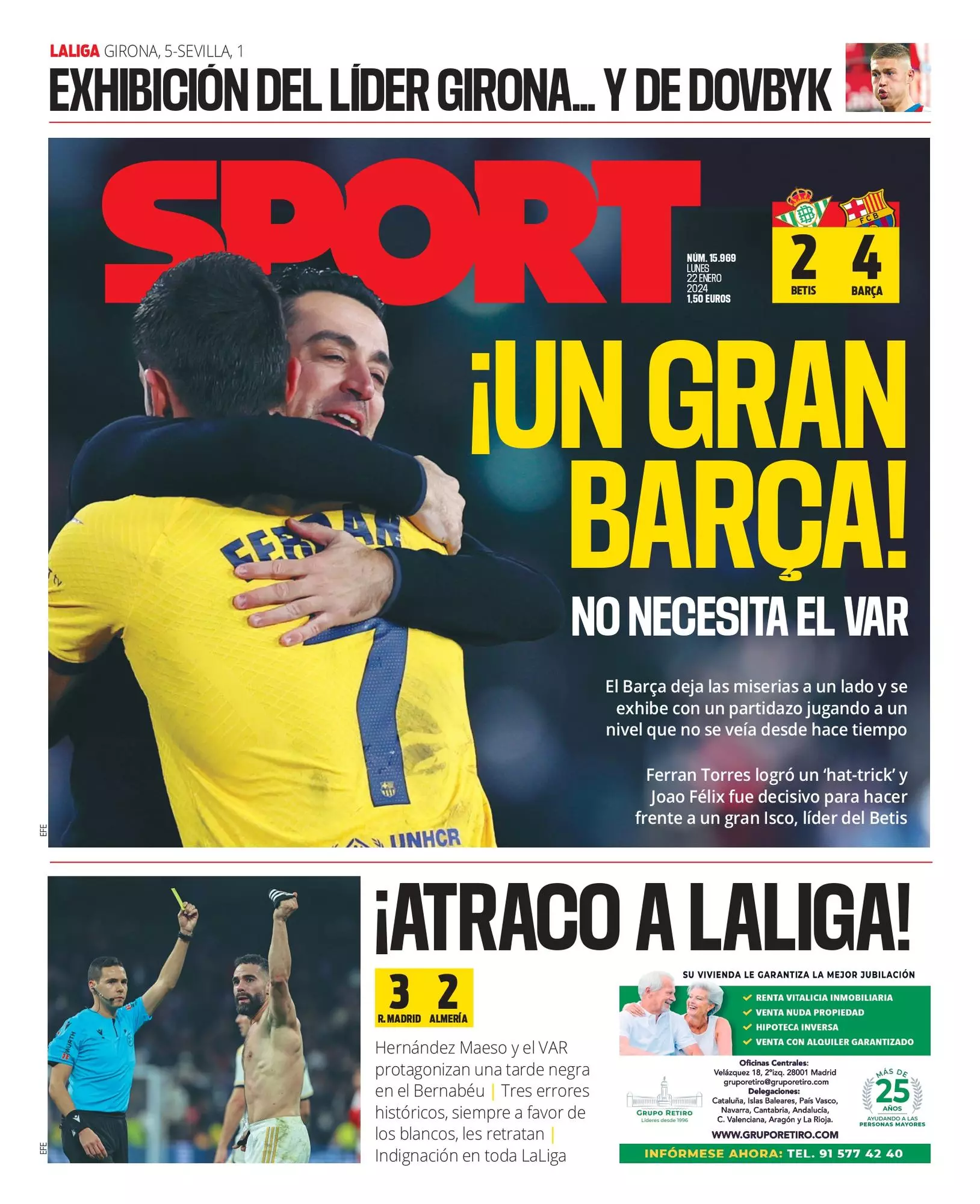 sport 22 enero 2024