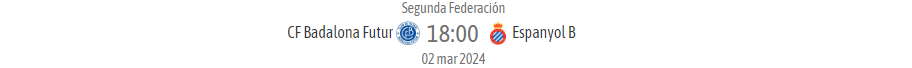 proximo partido espanyol filial badalona futur