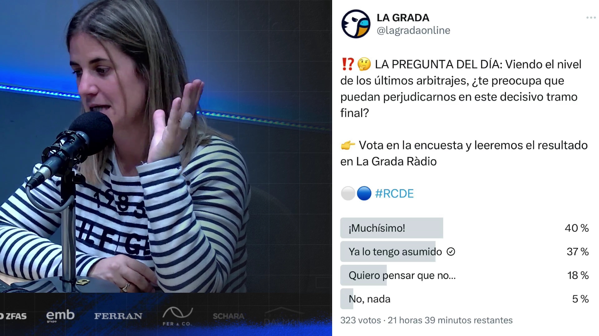 pregunta dia arbitrajes espanyol grada radio