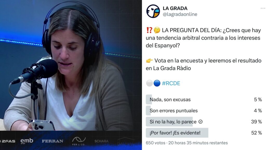 pregunta dia arbitros espanyol grada radio
