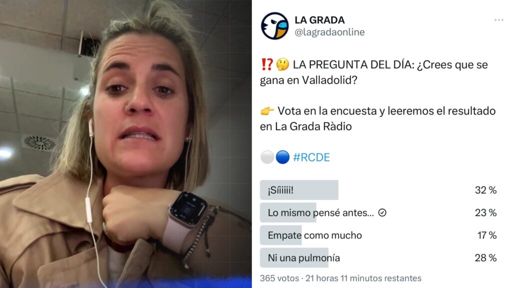 ¿Puede haber cambio de sistema del Espanyol en Valladolid? 1 pregunta dia villarreal espanyol grada radio