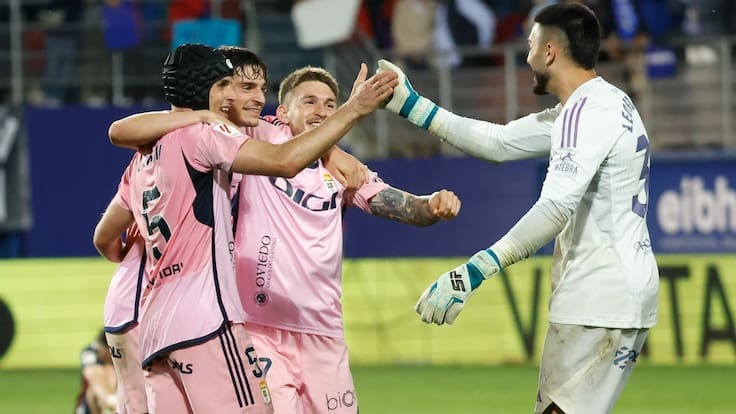 Una de las claves para ver quién asciende: la calidad de la delantera del Espanyol contra el muro defensivo del Oviedo 2 leo roman oviedo eibar