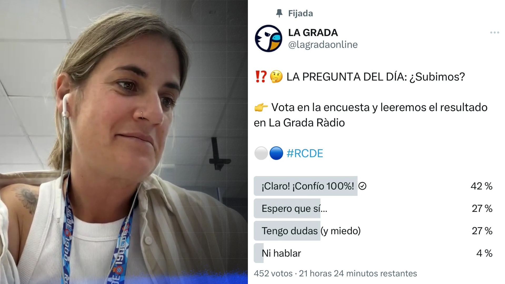 El Espanyol se juega su futuro ante el Oviedo: ¿vamos a subir? 1 pregunta dia ascenso grada radio