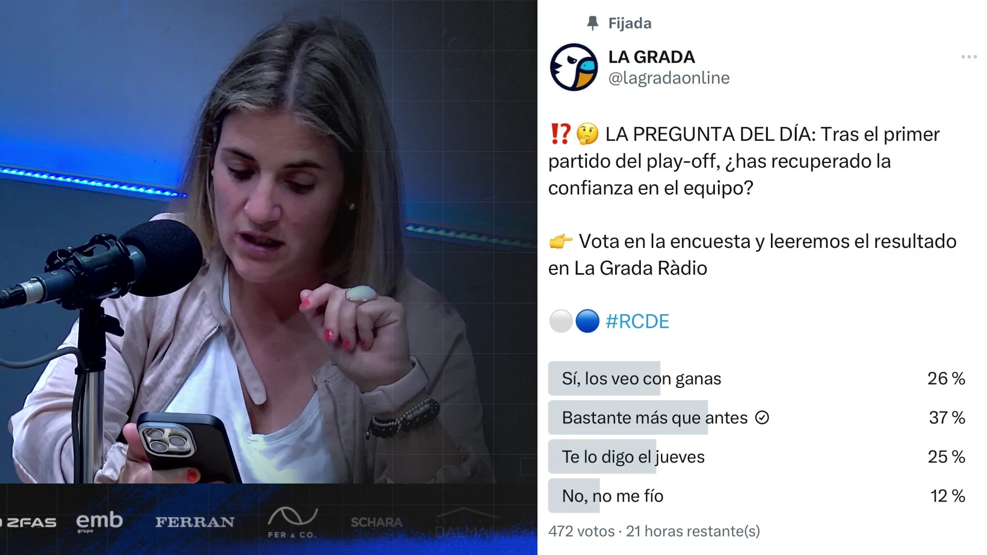 pregunta dia confianza espanyol grada radio