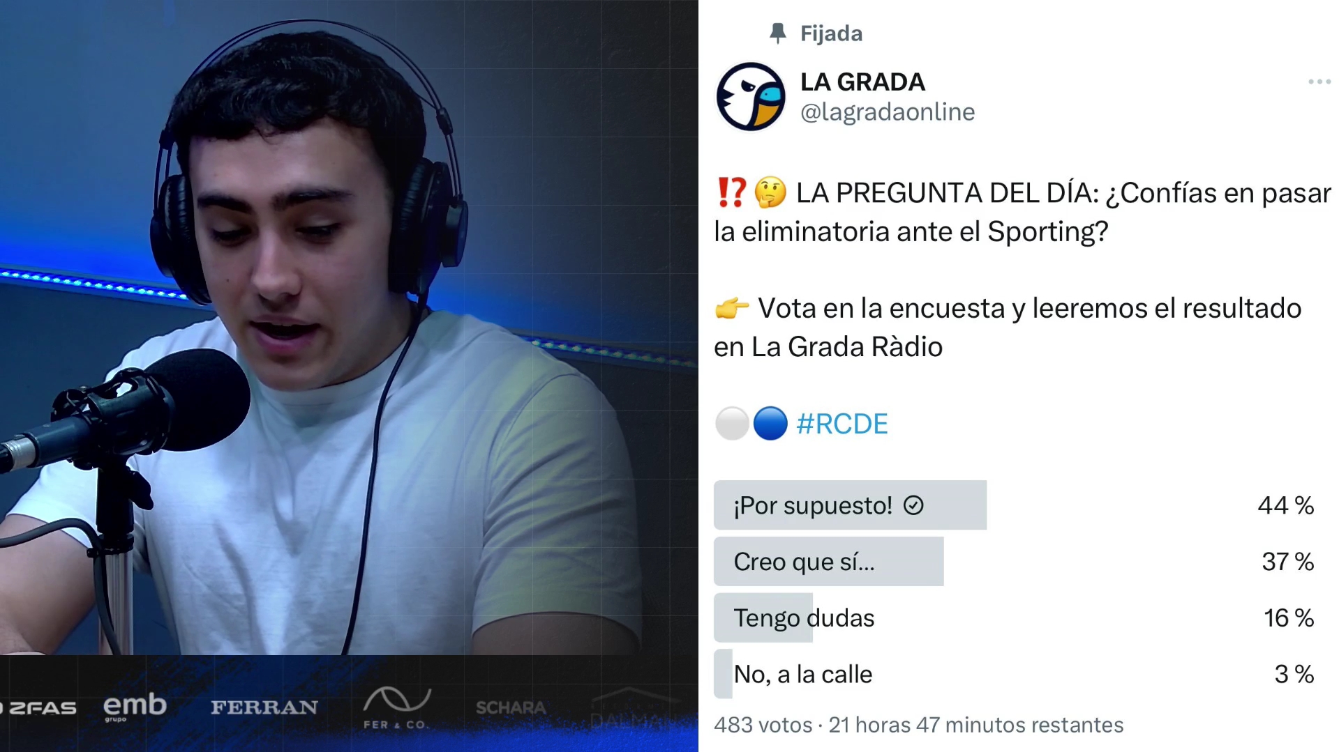 pregunta dia espanyol sporting grada radio