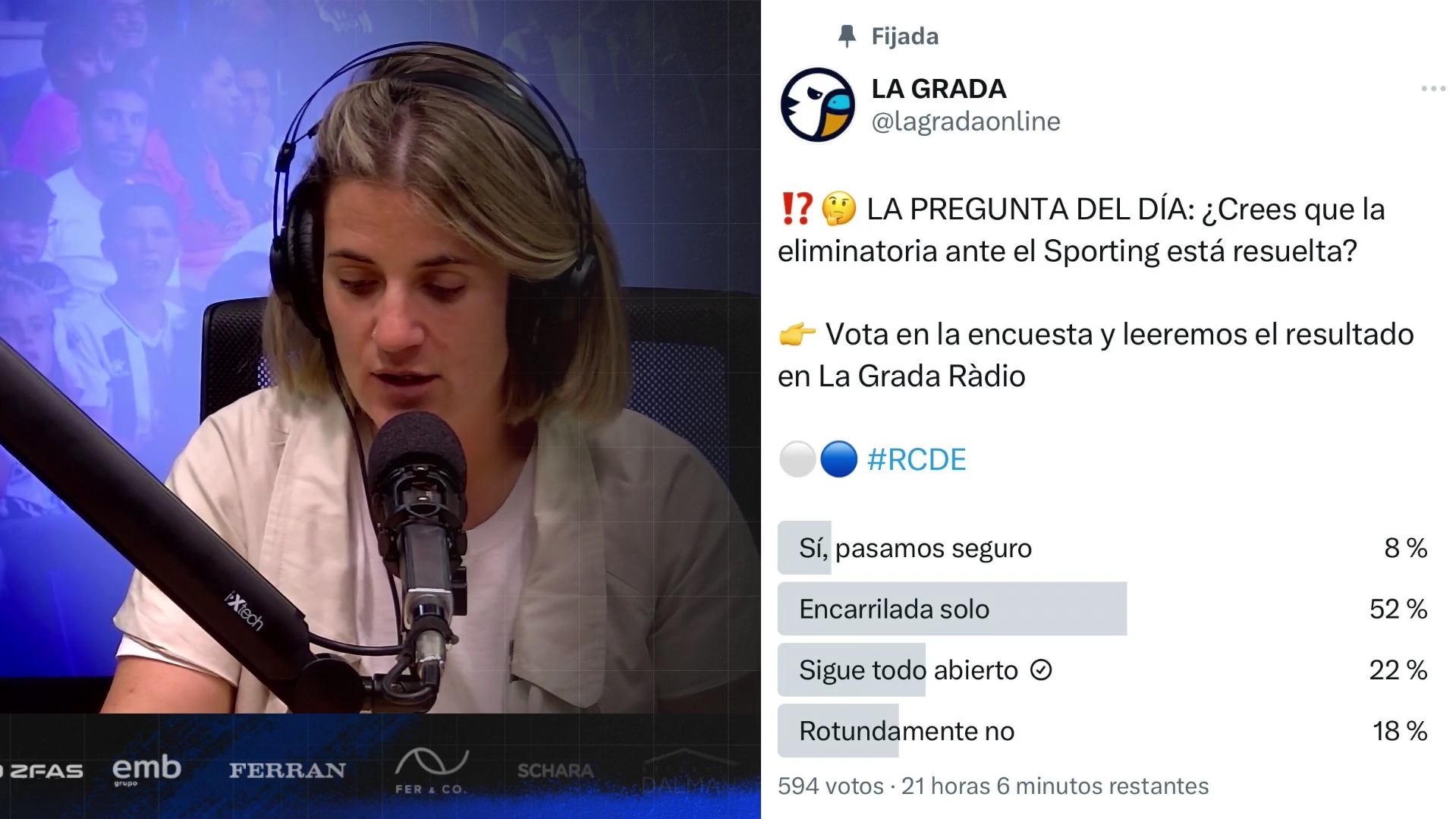 pregunta eliminatoria sporting espanyol grada radio