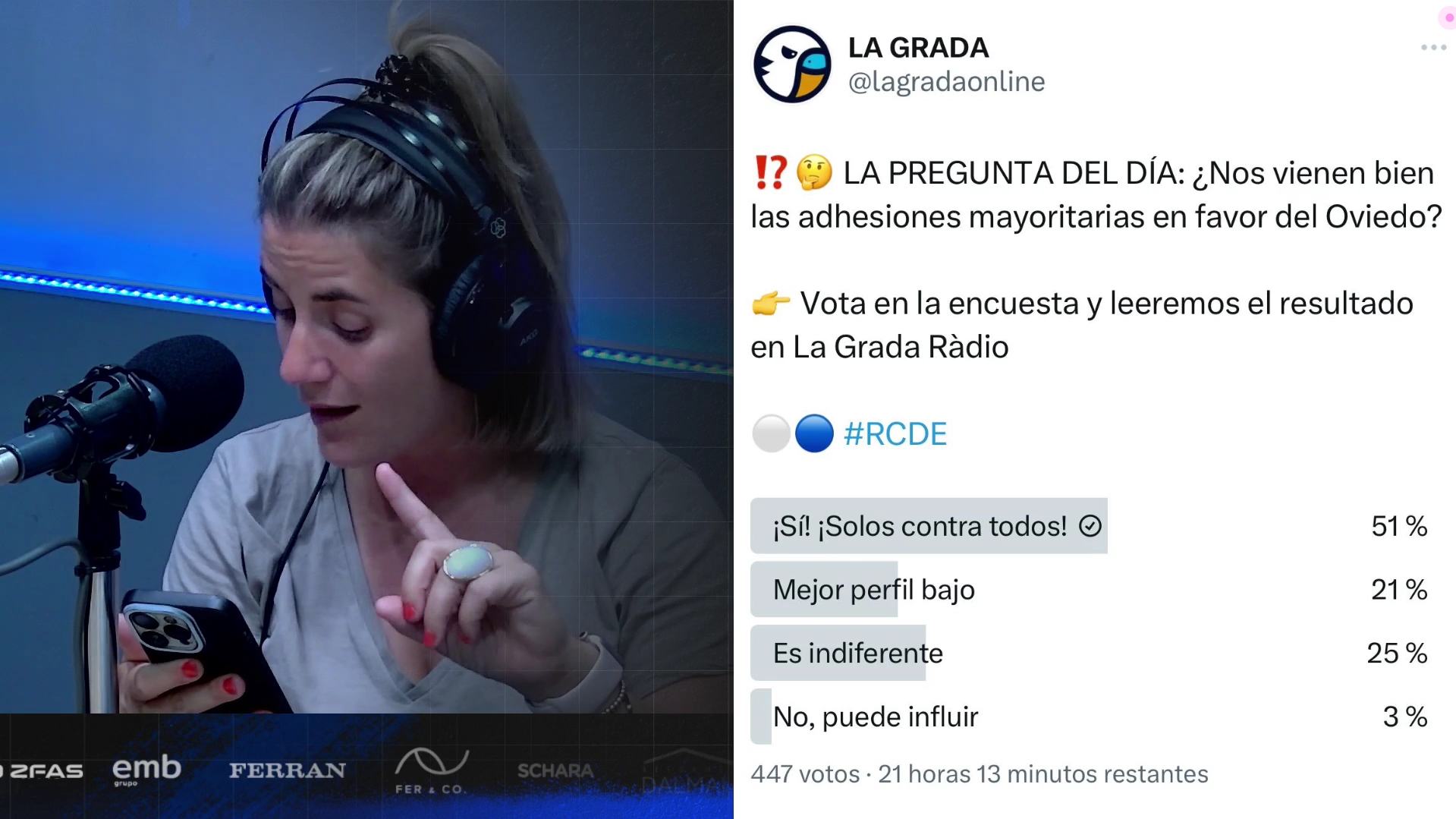 El Espanyol, con todos en contra ante el playoff contra el Oviedo: ni favoritos ni preferidos para nadie 1 pregunta favorito oviedo espanyol grada radio