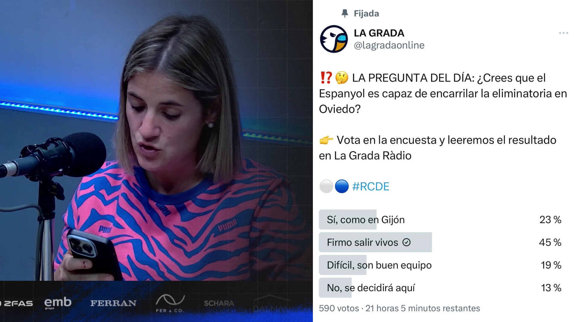 pregunta oviedo espanyol grada radio