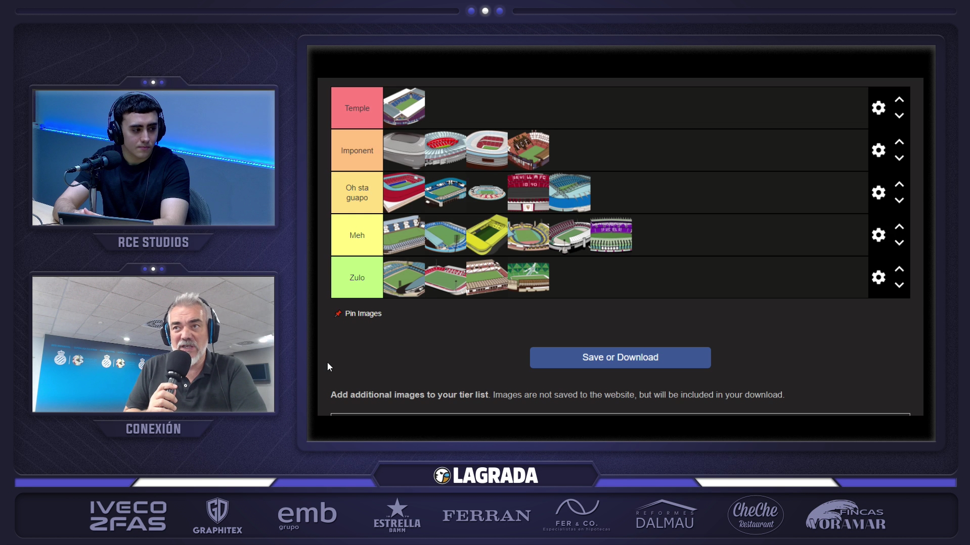 Hoy en 'La Grada Ràdio': los estadios donde jugará este año el Espanyol, de mejor a peor; el riesgo de sufrir una bofetada de realidad; se hace justicia: Hugo Mallo, condenado 3 estadios tier list