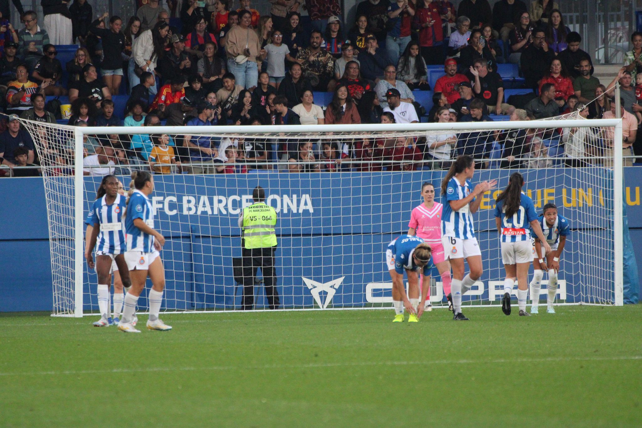El equipo blanquiazul se lamenta de uno de los goles encajados