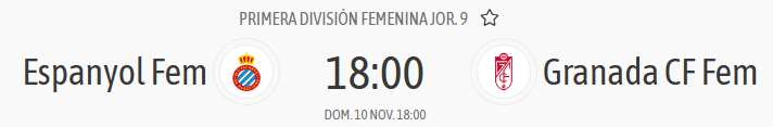 espanyol granada 10 noviembre