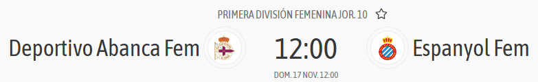ANÁLISIS | El Espanyol Femenino se aleja del descenso y arranca una racha positiva en un tramo clave 5 horario espanyol deportivo coruna