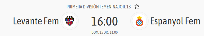 horario espanyol fem