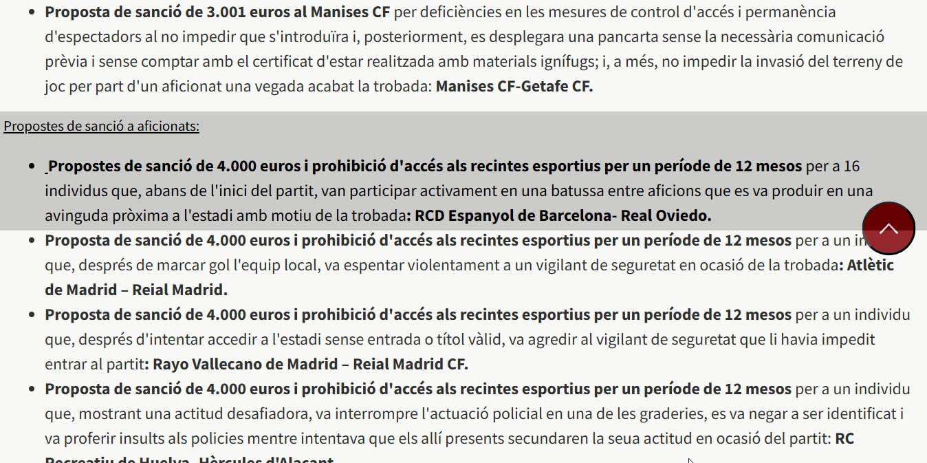 propuesta sancion pelea espanyol oviedo