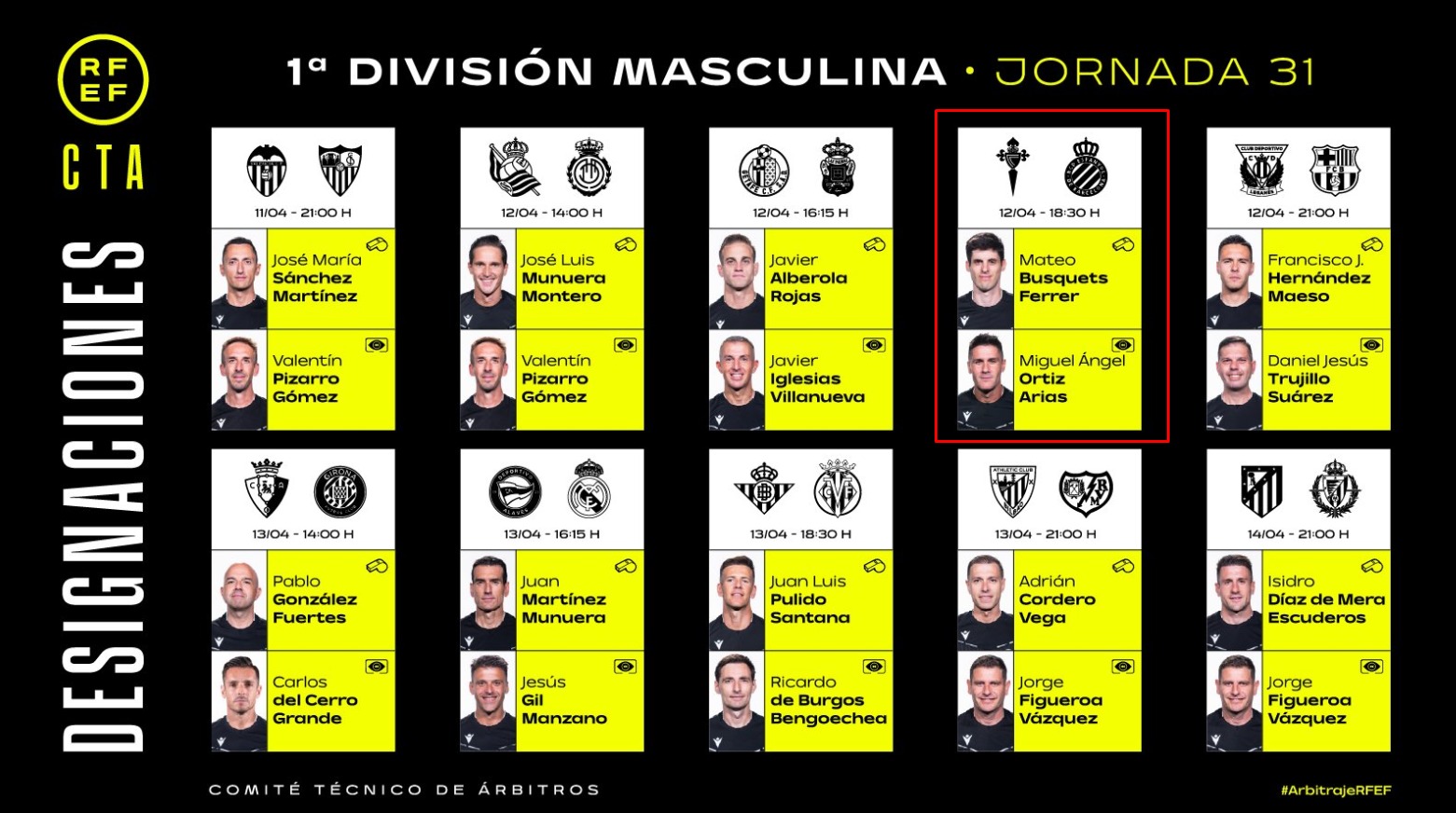 Espanyol Arbitros J31