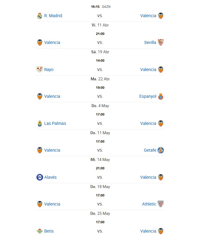 Hoy en 'La Grada Ràdio'... Abril, mes de supervivencia para el Espanyol: ¿el peor calendario de todos?; Florin Tănase, ¿rumbo a Cornellà? 2 calendario valencia