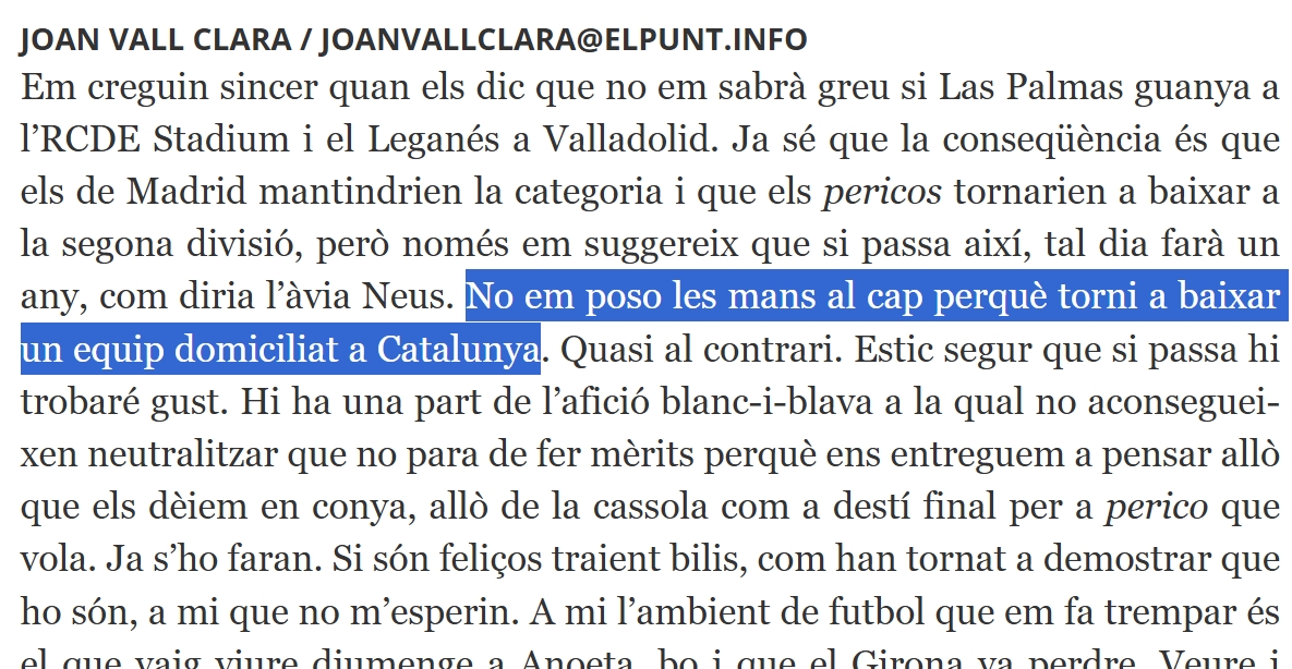 joan vall clara el punt avui espanyol