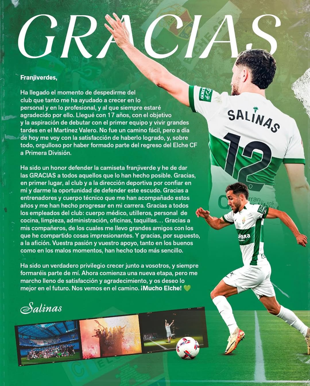 El Espanyol se prepara para anunciar a José Salinas como su sexto fichaje del verano 3 despedida salinas elche