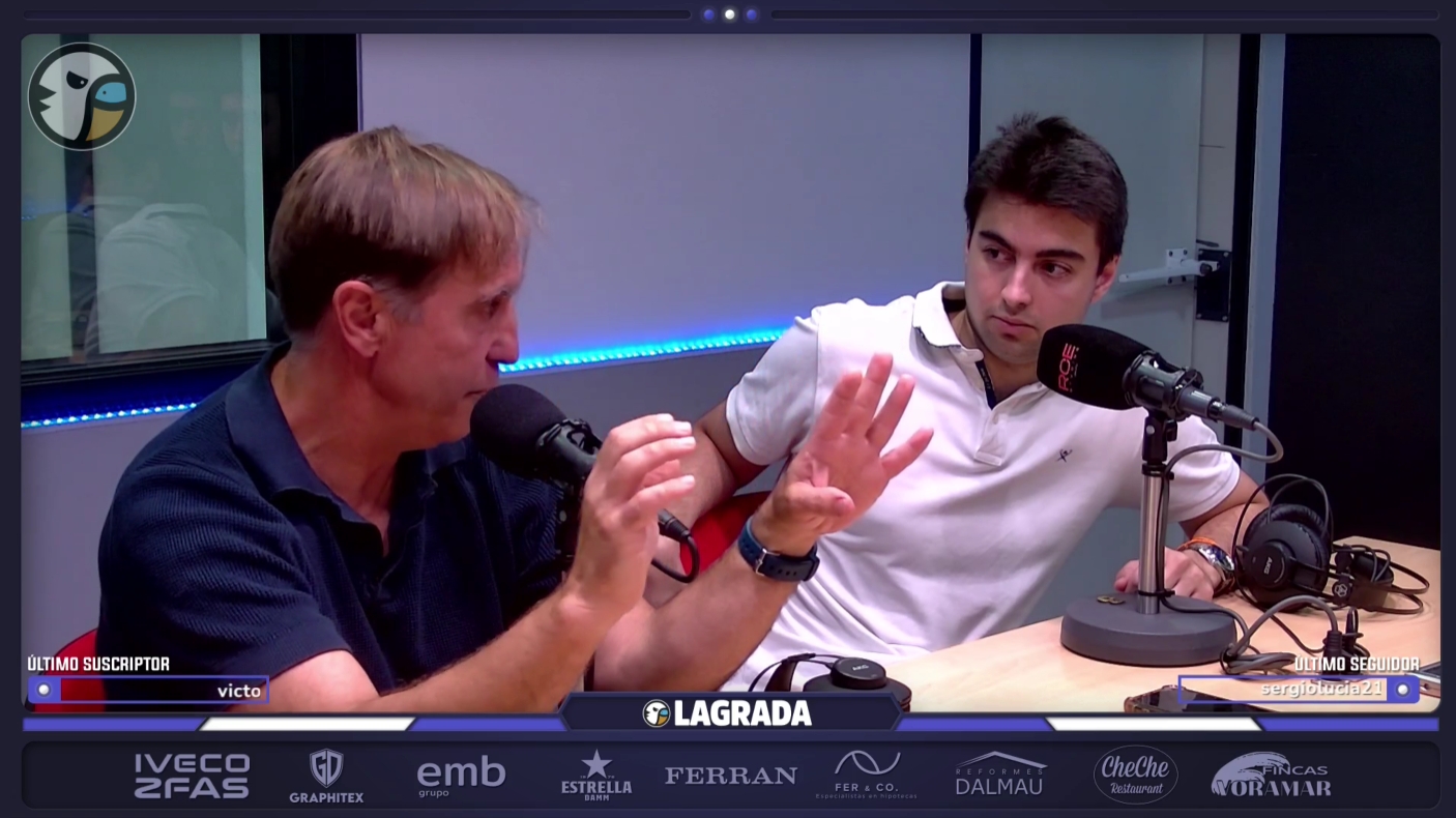 En la tertulia: tres candidaturas avanzadas para comprar el Espanyol; el debate sobre Roberto: ¿apuesta valiente o inversión arriesgada? 1 navarrete grada radio