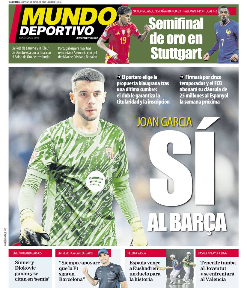 Joan García, fichaje cerrado: el Barça aplaude, el Espanyol se duele 3 portada md joan garcia