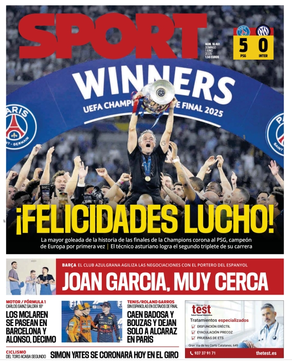 Joan García y la incertidumbre que no cesa: entre la intención expresada hace sólo unos días y el ruido culé 3 portada sport joan garcia