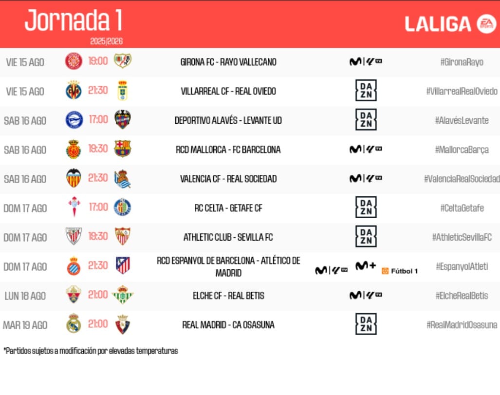 primera jornada Liga