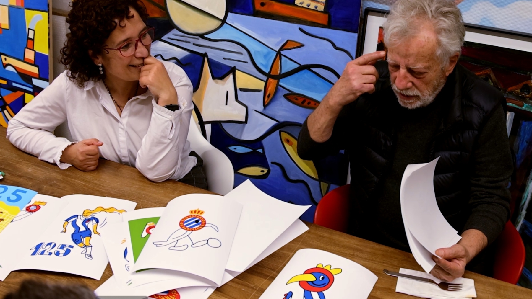 mariscal cuadro 125 aniversario espanyol mascota