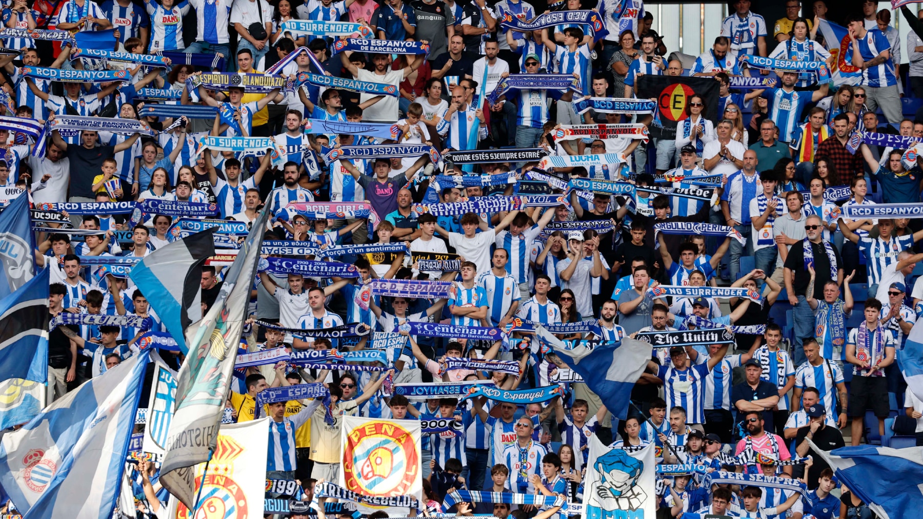 El Espanyol se da un homenaje: aniversario, victoria y estado de felicidad; Manolo pide calma, pero el sueño está ahí 1 grada espanyol elche