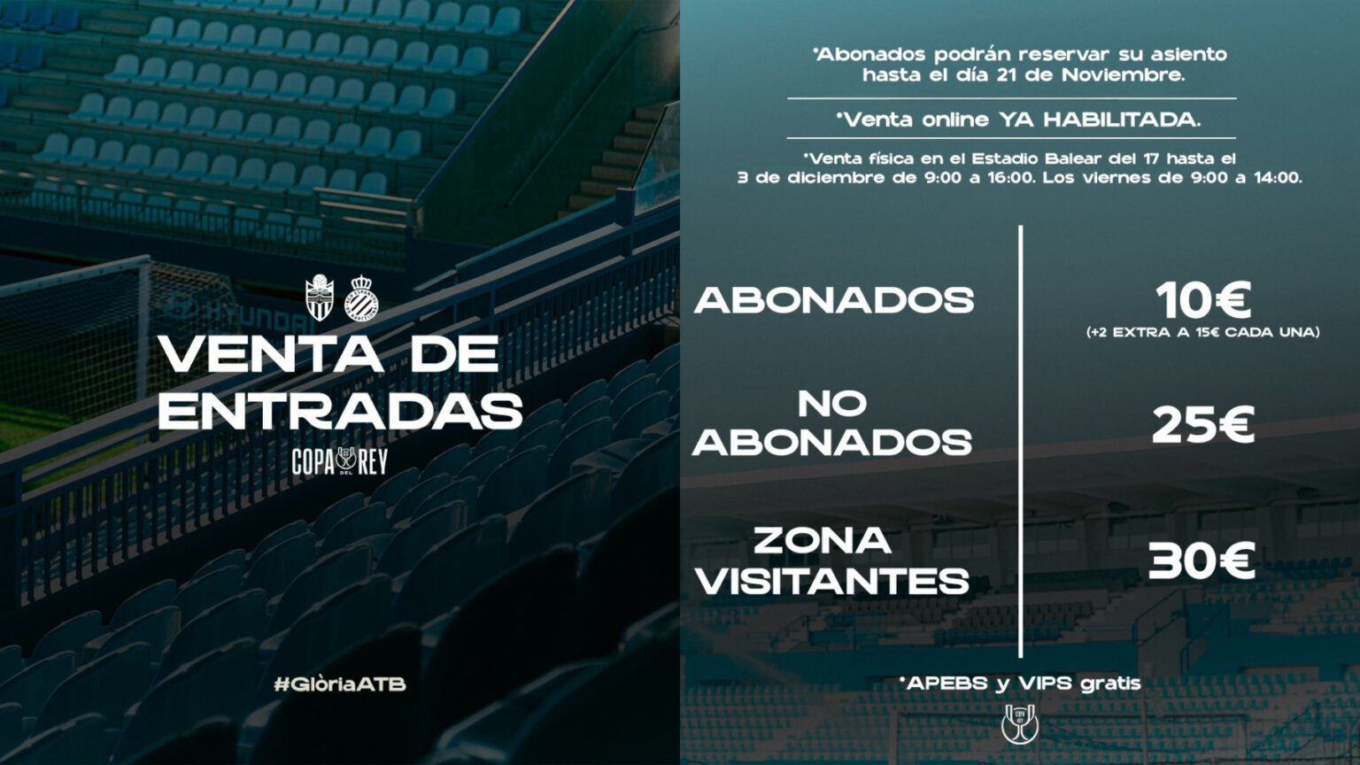 El Atlético Baleares activa la venta de entradas para la Copa del Rey ...
