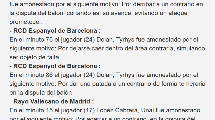 Hoy en 'La Grada Ràdio' | Dolan sancionado para el Getafe - Espanyol, cánticos denunciados y silencio institucional 2 acta espanyol rayo expulsion dolan