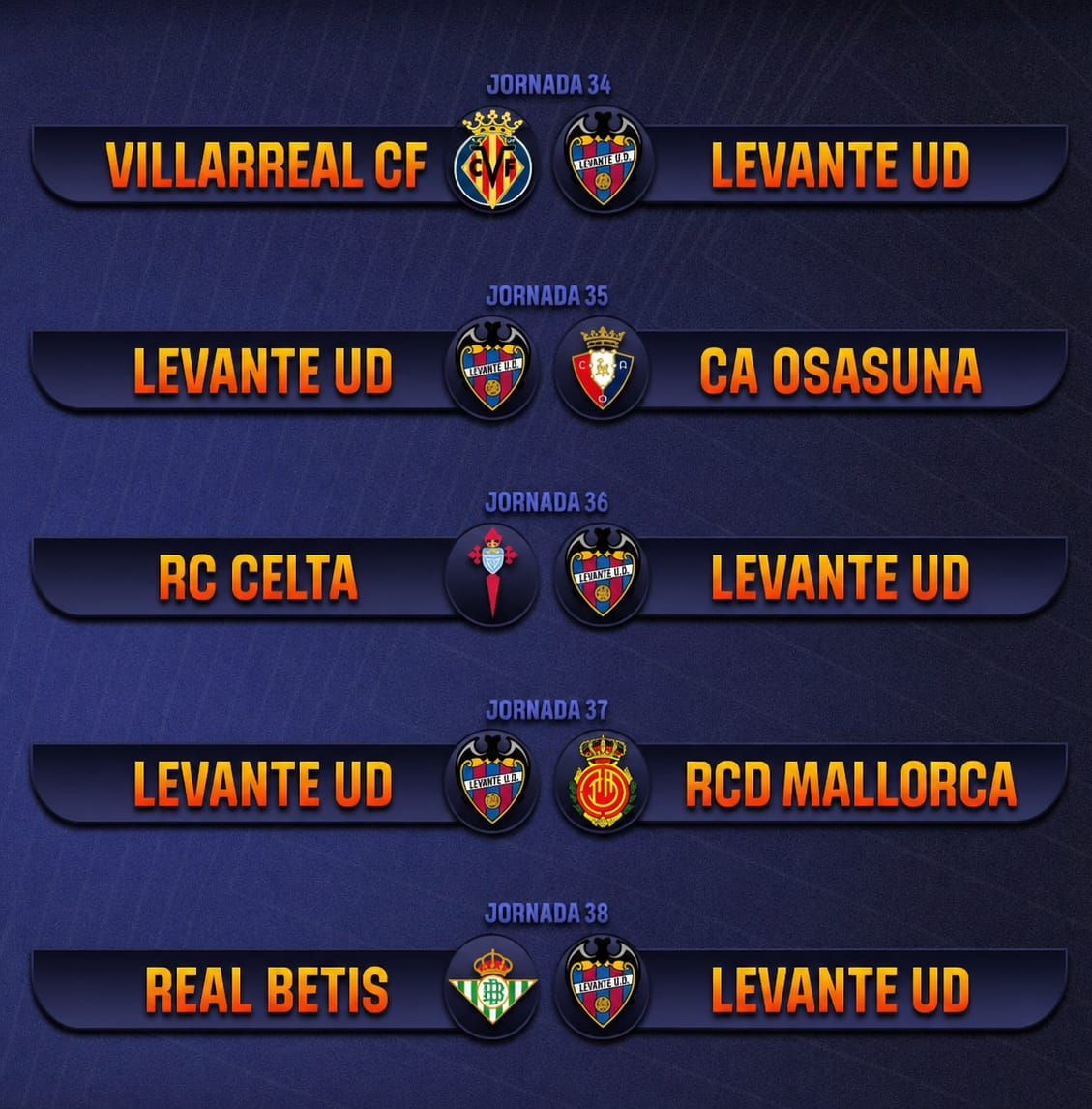 calendario levante