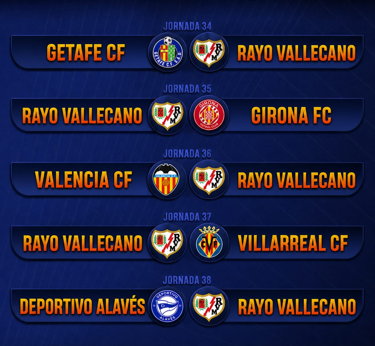 calendario rayo vallecano