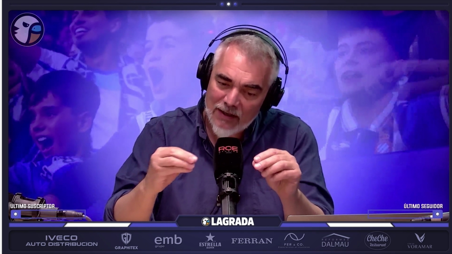 Joan Collet en La Grada Ràdio: una voz con peso propio para analizar el mercado y la economía del Espanyol; el expresidente reconoce que cree más en el proyecto Pace que en el de Chen, y se abre a escuchar una propuesta con condiciones 2 francesc via grada radio 4