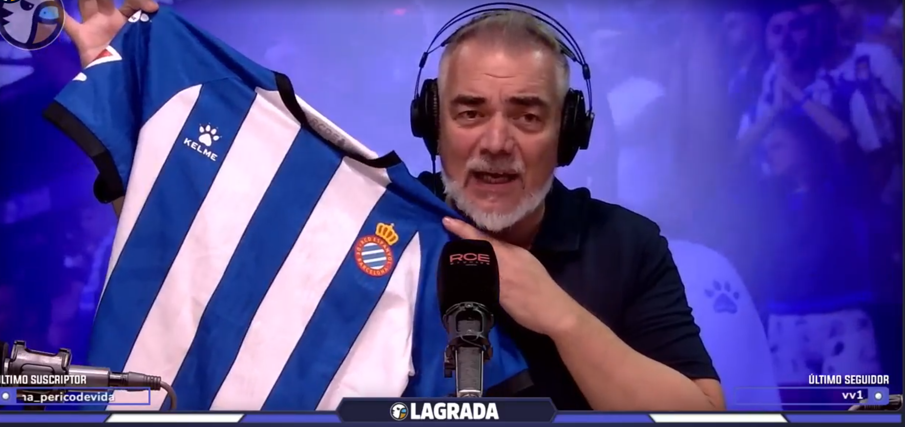 Hoy en 'La Grada Ràdio' | La nueva camiseta del Espanyol protagoniza el debate; análisis de todos sus detalles; Coventry, último rival de pretemporada, y la operación salida, que sigue atascada 1 Via Con camiseta nueva