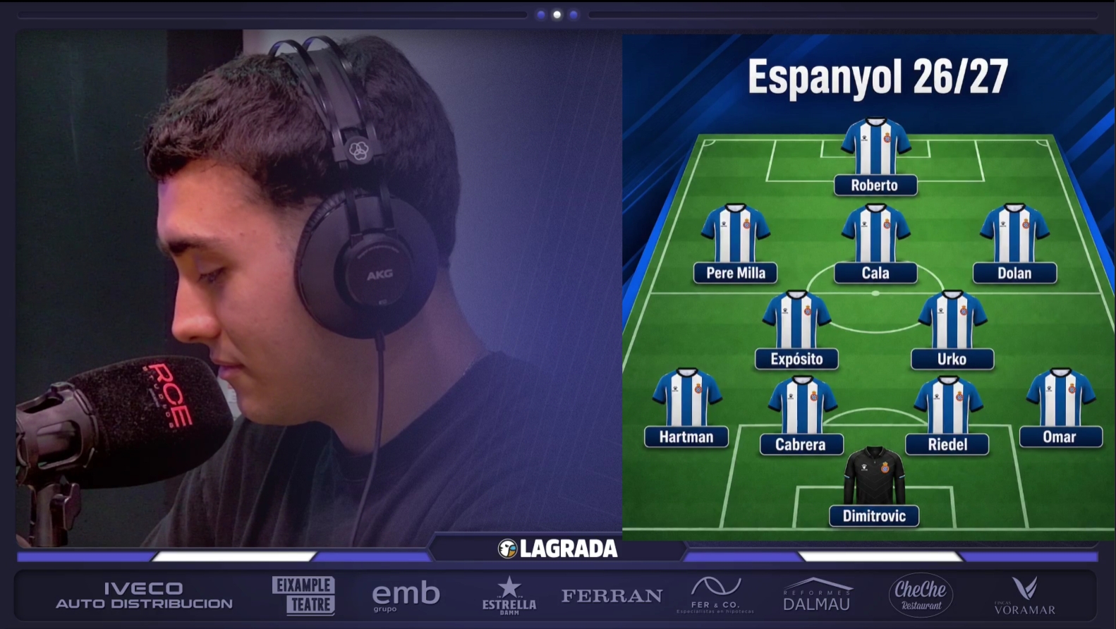 LA TERTULIA | El Espanyol disputa ante el Olot su primer examen del verano; Àlex Cobas ha planteado dos posibles onces; la pregunta incómoda: ¿el mejor equipo que puede alinear hoy Manolo es suficiente para no sufrir en Liga? 5 alineacion Espanyol 26 27 opcion 1