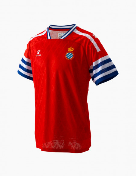 El Espanyol presenta su segunda equipación: vuelve el rojo más noventero y reconocible, e incorpora una textura inspirada en el plumaje del perico 2 camiseta 2 equipacion 26 27 adulto