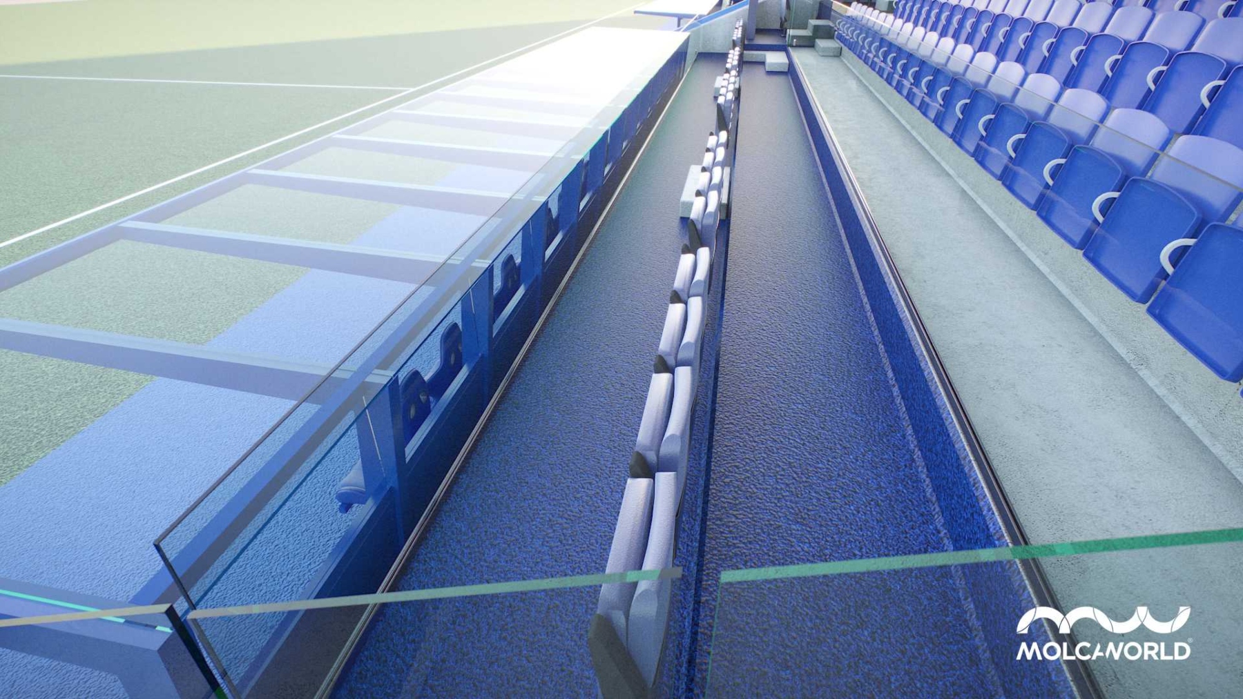 El Espanyol muestra la nueva zona de banquillos y la salida del túnel de vestuarios del RCDE Stadium 2 novedades hospitality rcde stadium 26 27