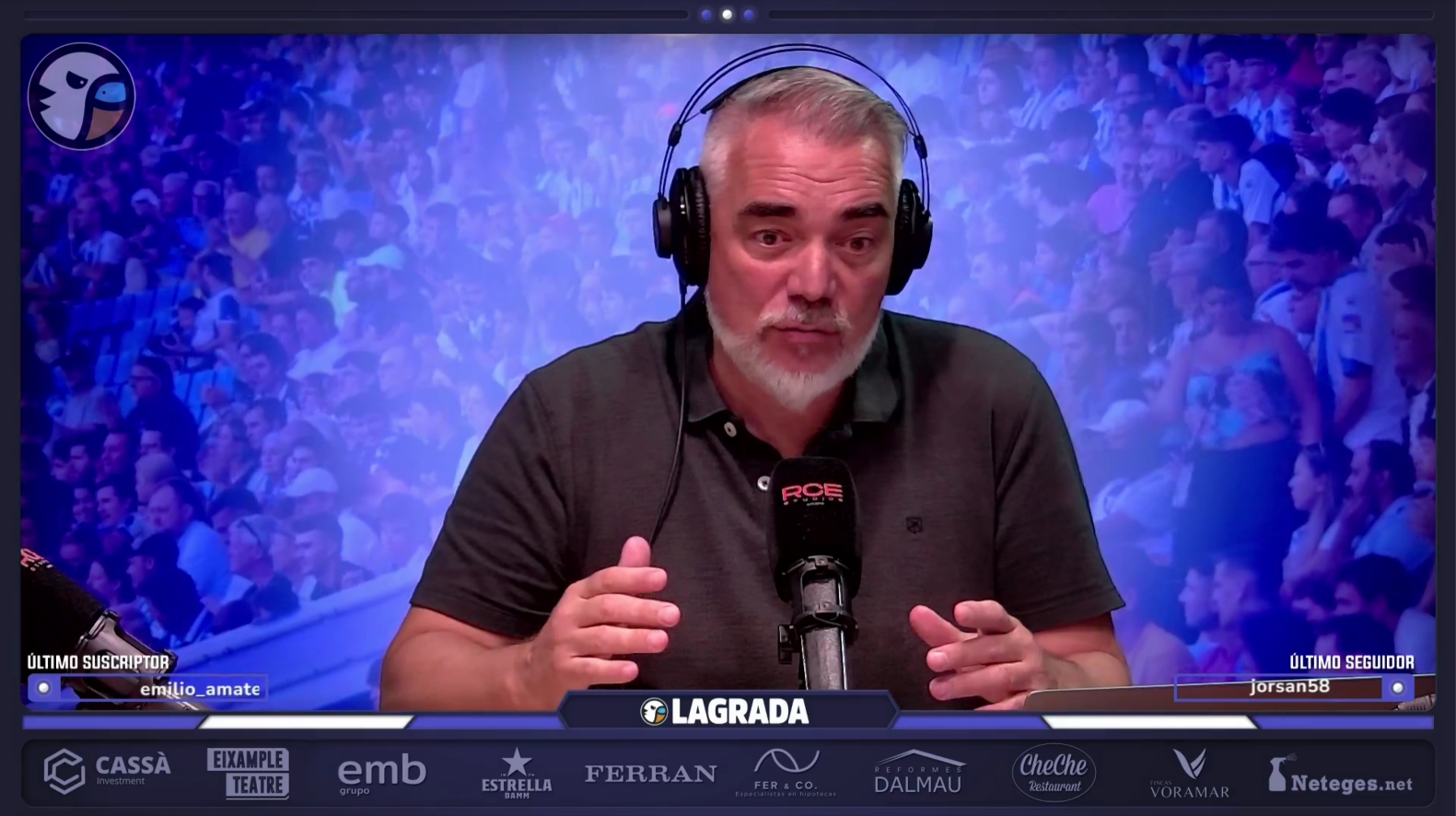 Una tertulia para medir los nervios antes de LaLiga: Manolo, Monchi y el inicio ante el Levante, a debate; la afición del Espanyol toma la palabra ante el estreno de LaLiga; Ferran nos pone al día del tema esponsor 3 francesc via grada radio 1