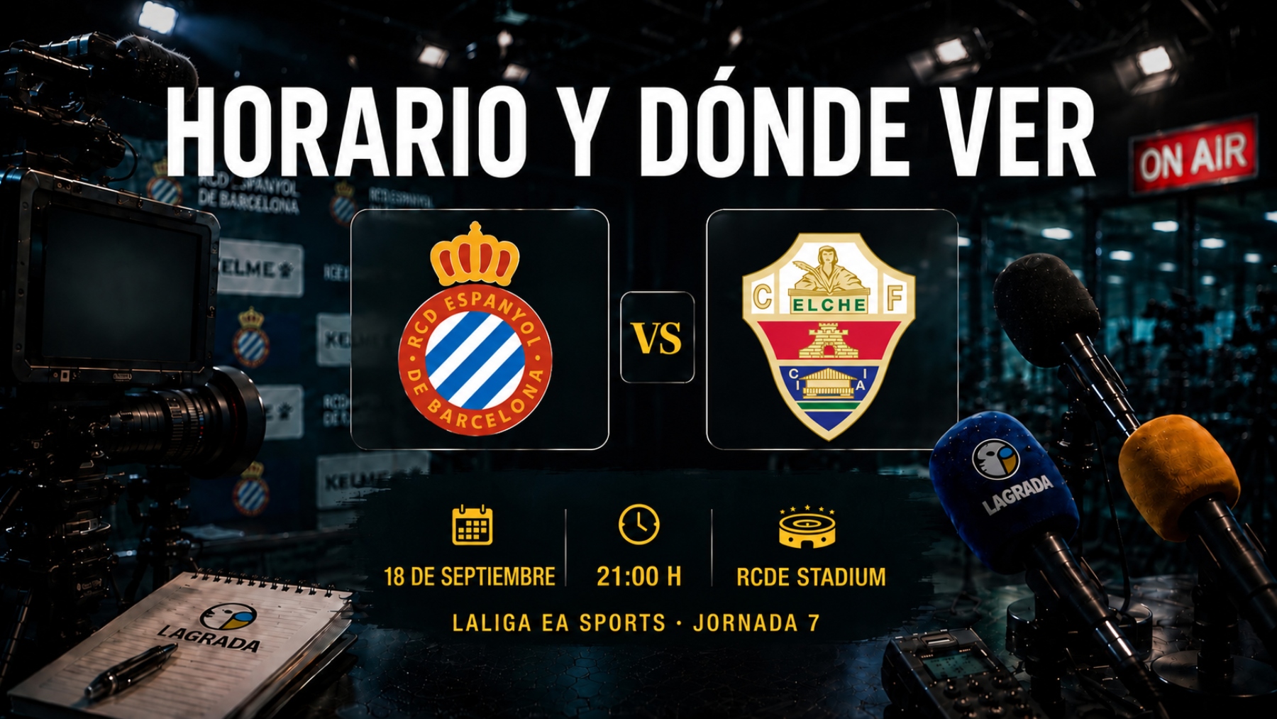 horario donde ver espanyol elche 26 27