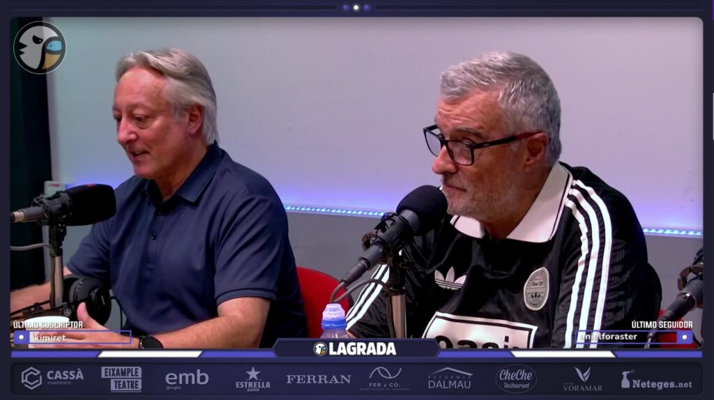 Sergio Escario ve al vestuario “100x100” con Manolo y apunta cambios para el Málaga - Espanyol; la mesa también ha debatido sobre el RAW Podcast de Francesc Via, la defensa institucional del espanyolismo y el caso Negreira 6 gerard gavara grada radio