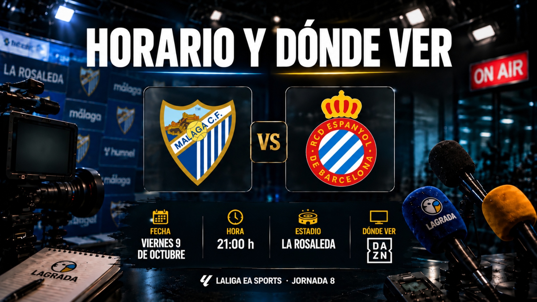 Portada amigable 20 horario donde ver malaga cf espanyol 26 27