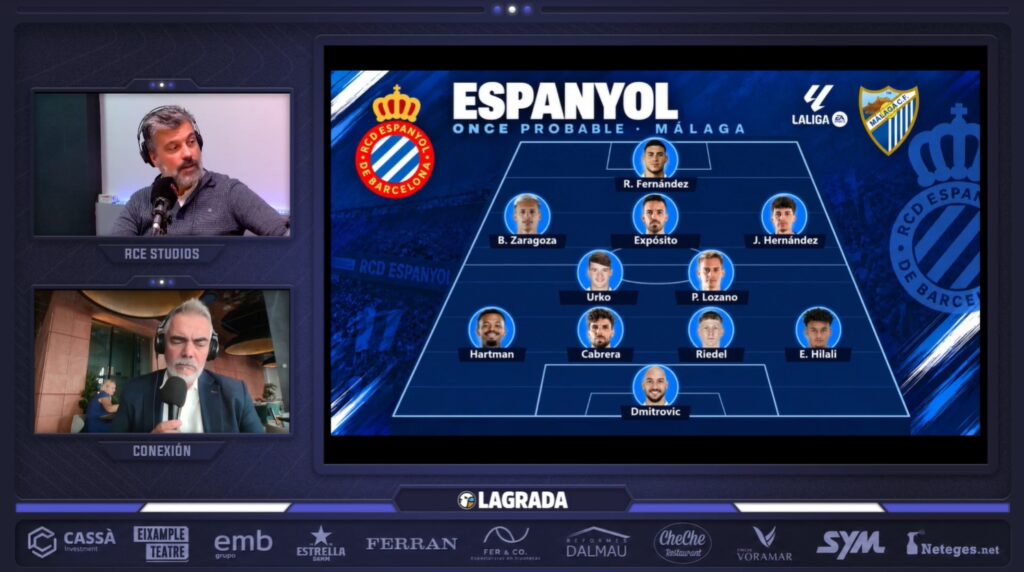 La tertulia debate antes del Málaga - Espanyol: presión sobre Manolo, dudas en el once y exigencia máxima: "Hoy es el momento de los jugadores"; Àngel Morales marca un camino que incluye a Pol Lozano 5 posible once grada radio