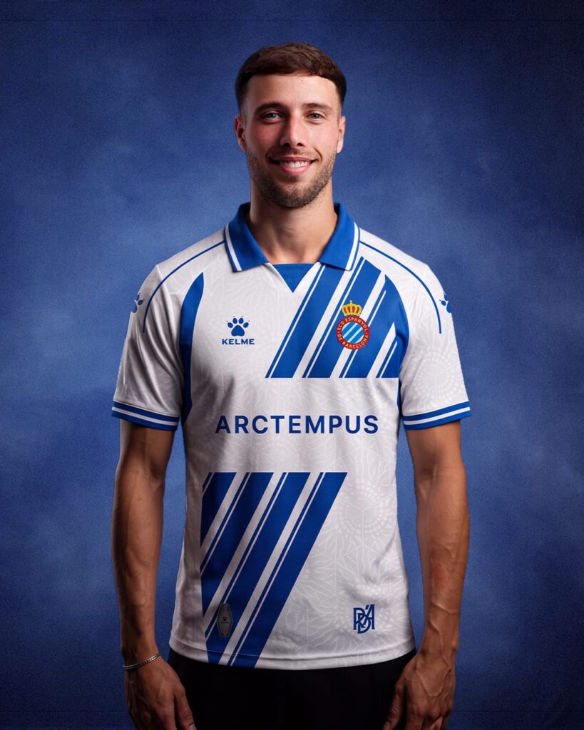El Espanyol deja en manos de los pericos su primera camiseta para la temporada 2027-28: tres diseños a votación y uno que rompe con todo 4 propuesta camiseta puado